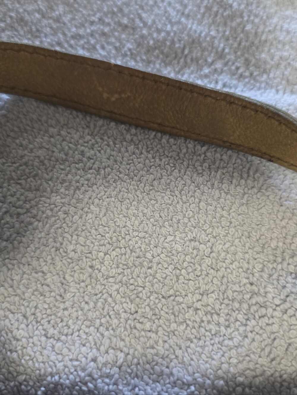 Yves Saint Laurent Rive GAUCHE Blue Denim Tote with Tan Leather Accents - Picture 16 of 16